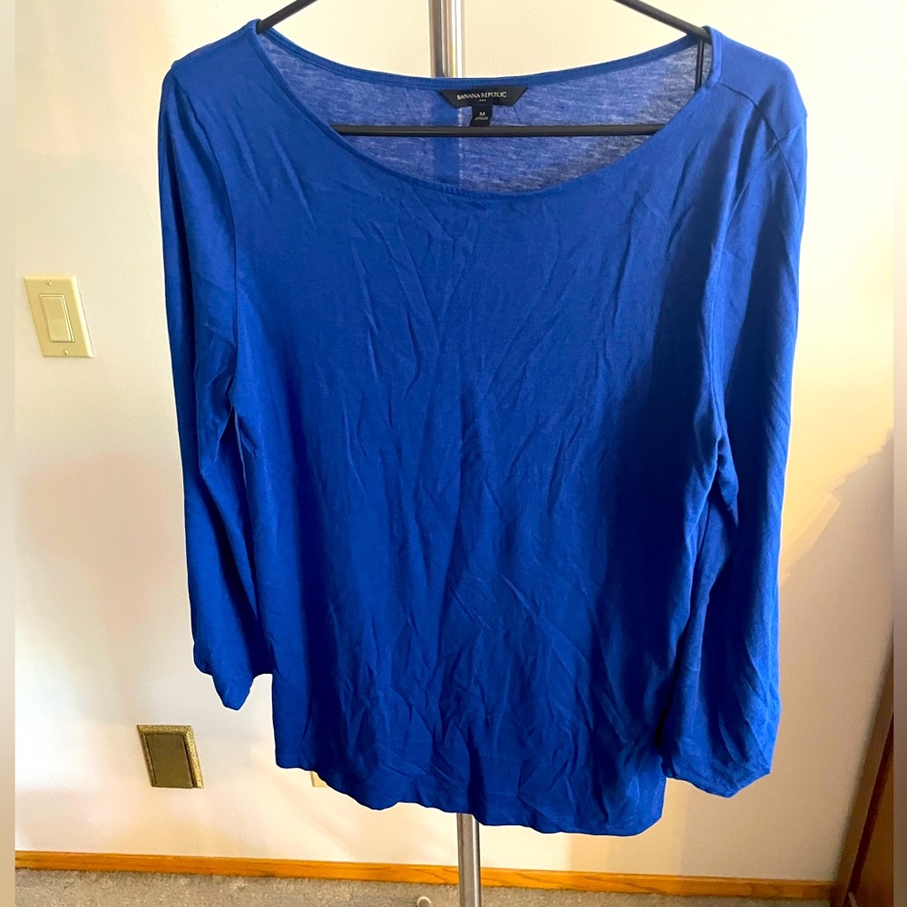 Blue, Banana Republic 3/4 length size Medium